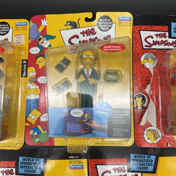 Lot Of 5 New Vintage The Simpson Vinyl Action Figures Sealed Krusty Mr Burns VGC - Picture 3 of 10